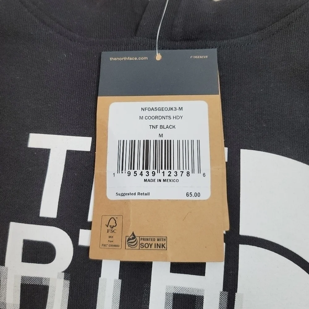 THE NORTH FACE COORDINATES HOODIE IN THE NF BLACK, SZ MEDIUM